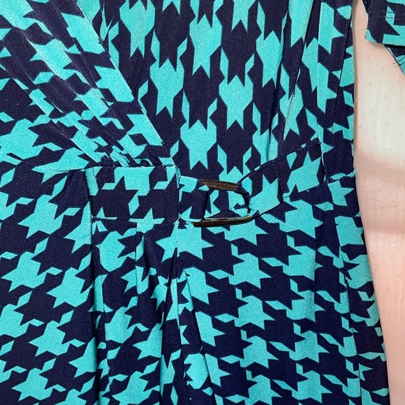 Green and navy midi dress - Picture 3 of 3